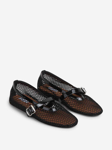 Alaïa Mujer Barcelona Bailarinas Planas Rejilla color Negro sku 802-000047 01 - Foto 2