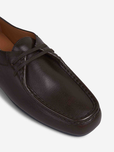 Jil Sander Mujer Barcelona Zapatos Cordones Piel color Marrón Oscuro sku 802-000049 01 - Foto 5