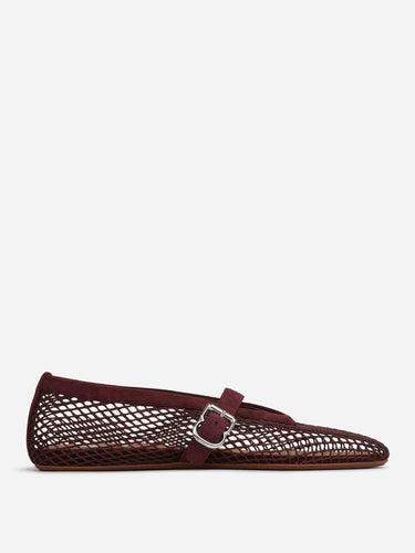 Alaïa Mujer Barcelona Bailarinas Planas Calados color Burdeos sku 802-000051 01 - Foto 1