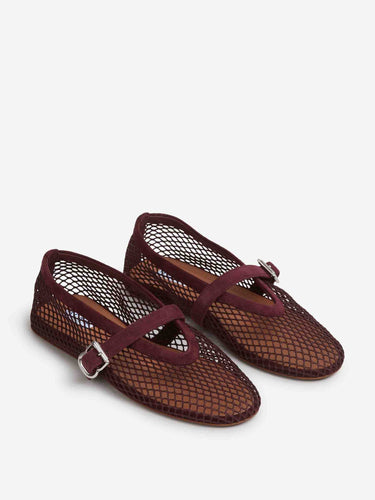 Alaïa Mujer Barcelona Bailarinas Planas Calados color Burdeos sku 802-000051 01 - Foto 2