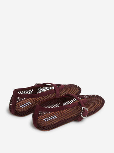 Alaïa Mujer Barcelona Bailarinas Planas Calados color Burdeos sku 802-000051 01 - Foto 3