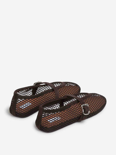Alaïa Mujer Barcelona Bailarinas Planas Calados color Marrón Oscuro sku 802-000051 02 - Foto 3