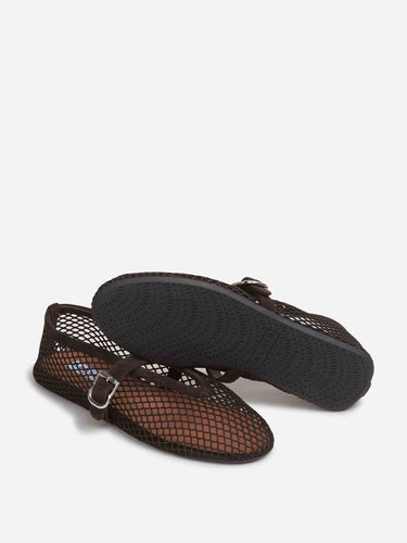 Alaïa Mujer Barcelona Bailarinas Planas Calados color Marrón Oscuro sku 802-000051 02 - Foto 4