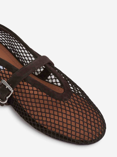Alaïa Mujer Barcelona Bailarinas Planas Calados color Marrón Oscuro sku 802-000051 02 - Foto 5