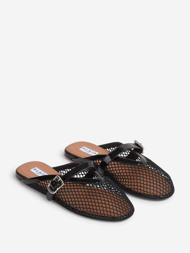 Alaïa Mujer Barcelona Mules Planos Calados color Negro sku 802-000052 01 - Foto 2