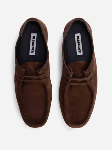 Jil Sander Mujer Barcelona Mocasines Cordones Ante color Marrón Oscuro sku 802-000056 01 - Foto 4