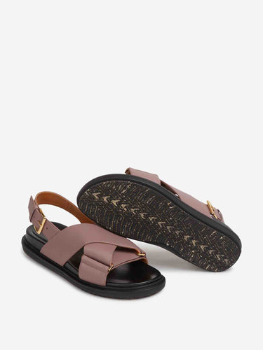 Marni Mujer Barcelona Sandalias Fussbett Piel color Rosa Envejecido sku 802-000057 01 - Foto 4