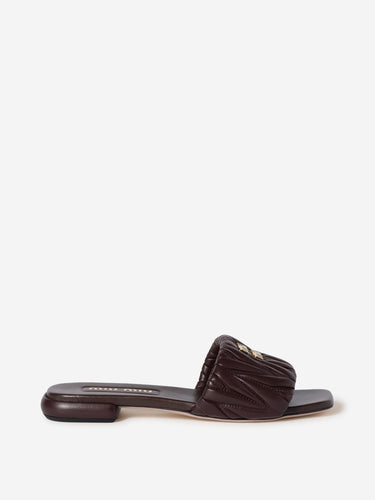 Miu Miu Mujer Barcelona Sandalias Piel Matelassé color Marrón Oscuro sku 802-000064 01 - Foto 1