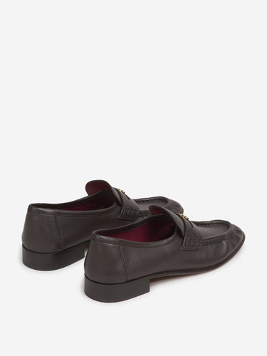 Chloé Mujer Barcelona Mocasines Piel Letti color Marrón Oscuro sku 802-000080 01 - Foto 3