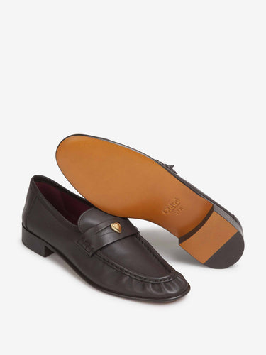 Chloé Mujer Barcelona Mocasines Piel Letti color Marrón Oscuro sku 802-000080 01 - Foto 4