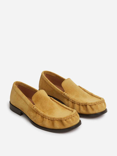 Dries Van Noten Mujer Barcelona Mocasines Fruncido Ante color Mostaza sku 802-000087 01 - Foto 2
