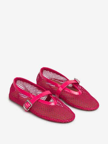 Alaïa Mujer Barcelona Bailarinas Planas Calados color Fúcsia sku 802-000092 02 - Foto 2
