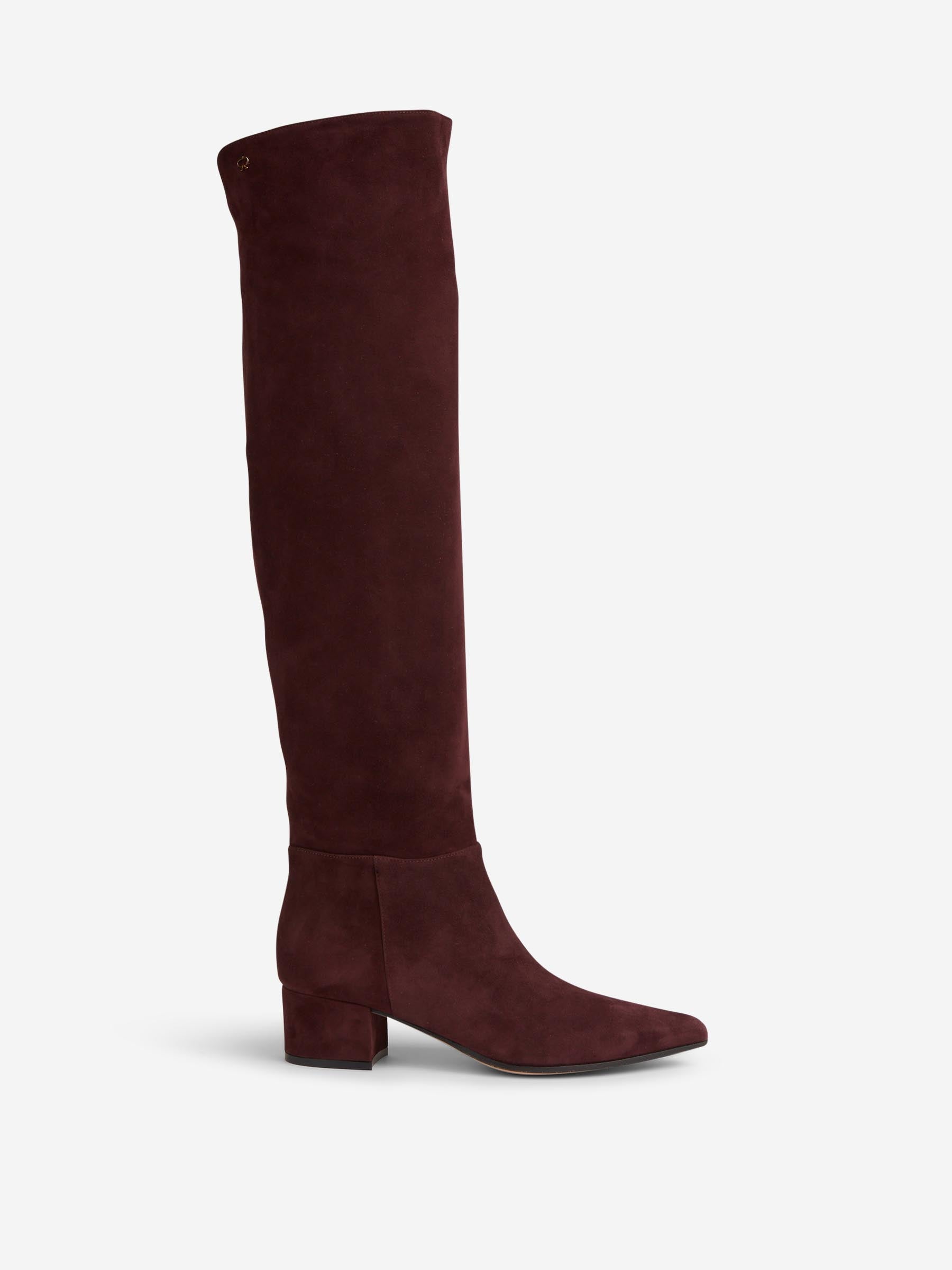 Gianvito Rossi Mujer Barcelona Botas Altas Ante color Burdeos sku 805-000784 01 - Foto 1