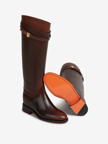 Santoni Mujer Barcelona Botas Hermione color Marrón sku 805-000789 01 - Foto 4