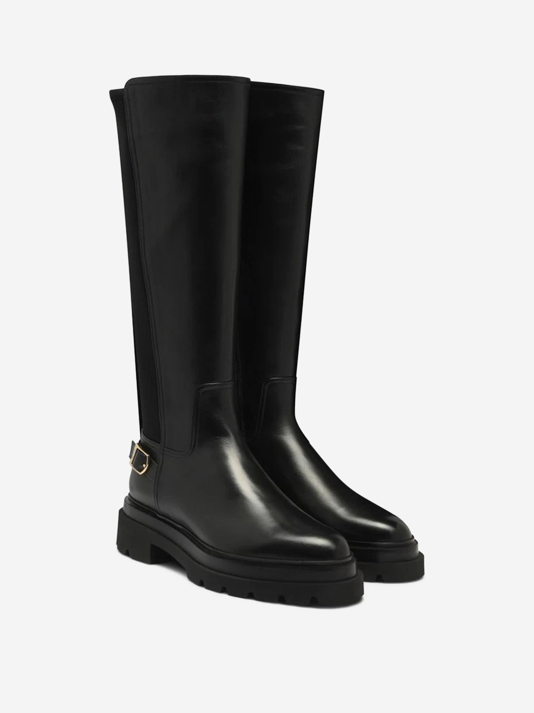 Santoni Mujer Barcelona Botas Altas Piel color Negro sku 805-000790 01 - Foto 2