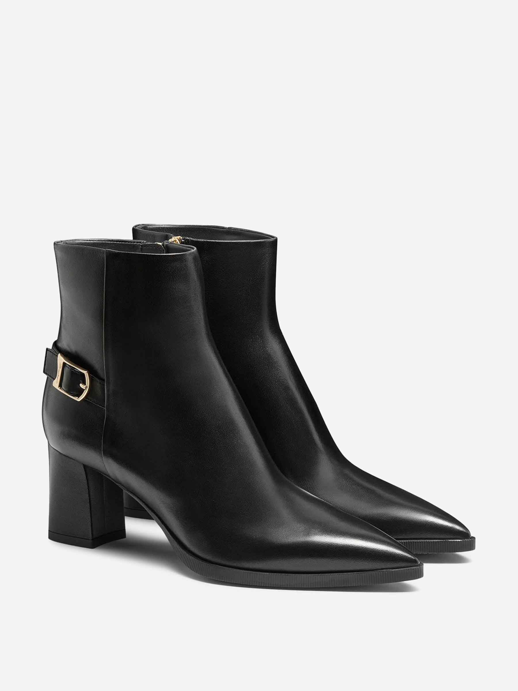 Santoni Mujer Barcelona Botines Hebilla Piel color Negro sku 805-000792 01 - Foto 2