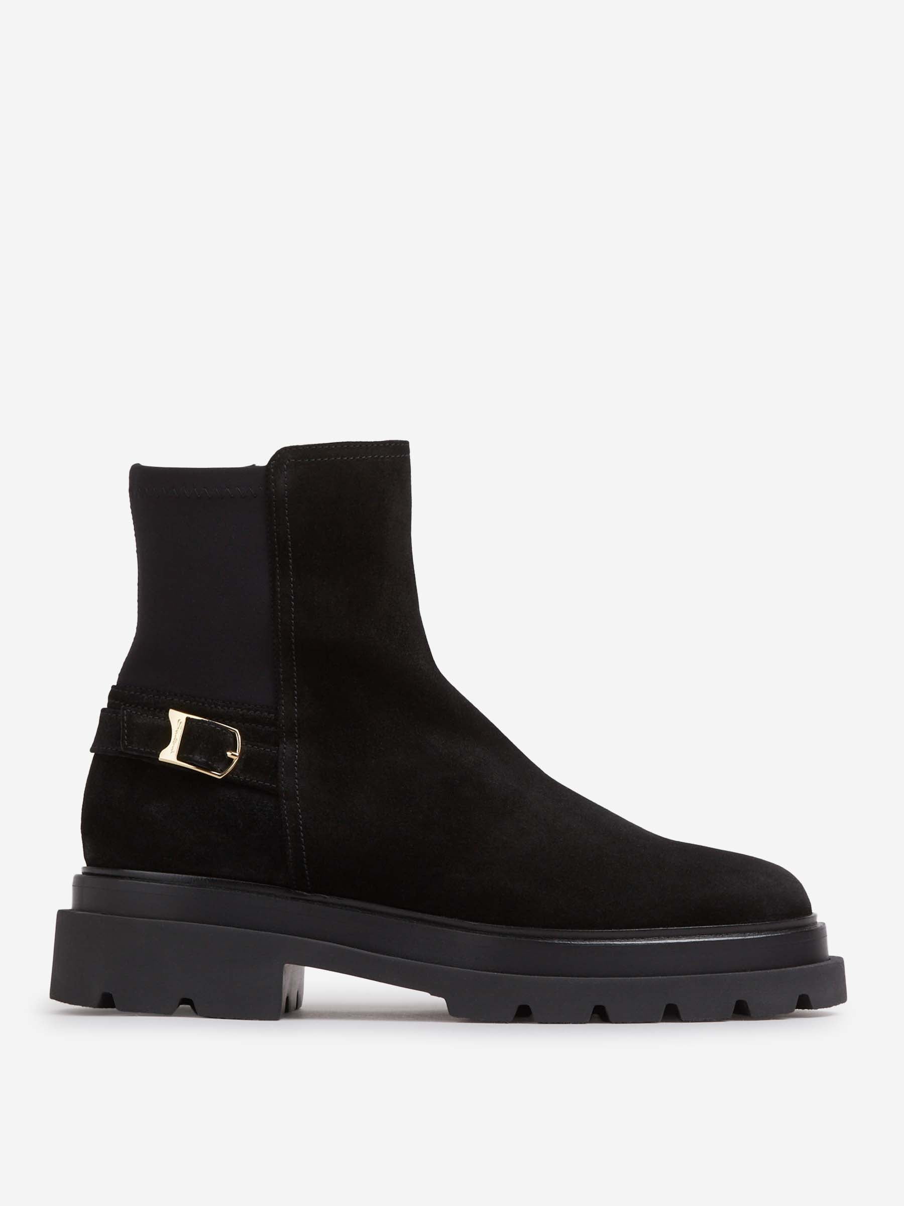 Santoni Mujer Barcelona Botas Ante Hebilla color Negro sku 805-000793 01 - Foto 1