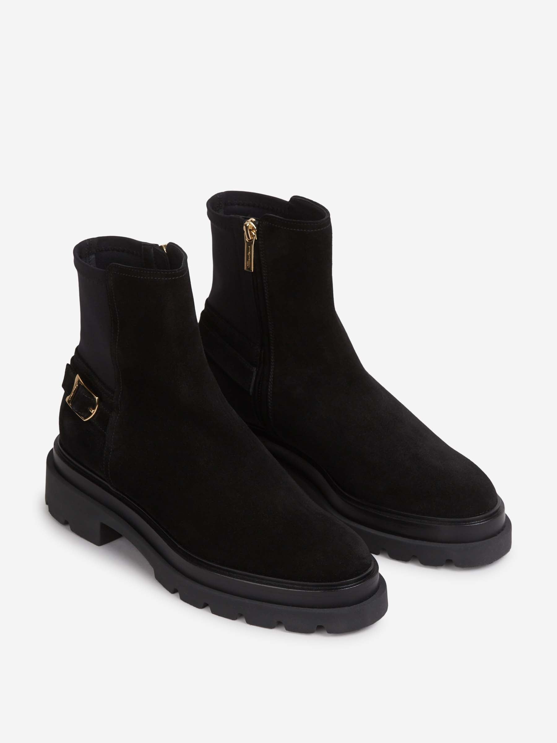 Santoni Mujer Barcelona Botas Ante Hebilla color Negro sku 805-000793 01 - Foto 2