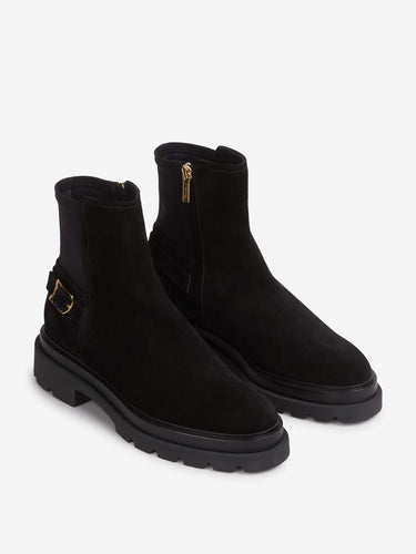 Santoni Mujer Barcelona Botas Ante Hebilla color Negro sku 805-000793 01 - Foto 2