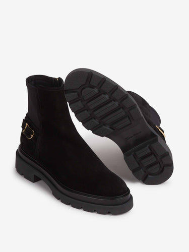 Santoni Mujer Barcelona Botas Ante Hebilla color Negro sku 805-000793 01 - Foto 4