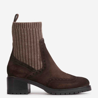 Santoni Mujer Barcelona Botines Ante Canalé color Marrón Oscuro sku 805-000794 01 - Foto 1