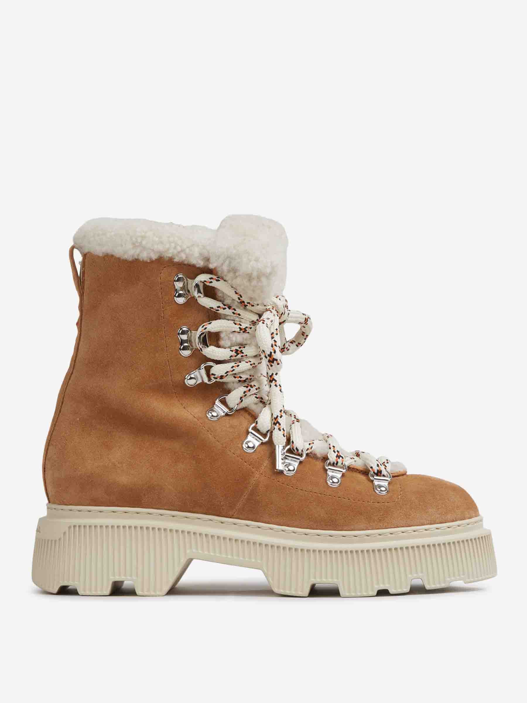 Santoni Mujer Barcelona Botas Altas Ante color Marrón sku 805-000795 01 - Foto 1