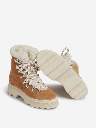 Santoni Mujer Barcelona Botas Altas Ante color Marrón sku 805-000795 01 - Foto 4
