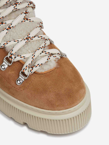 Santoni Mujer Barcelona Botas Altas Ante color Marrón sku 805-000795 01 - Foto 5