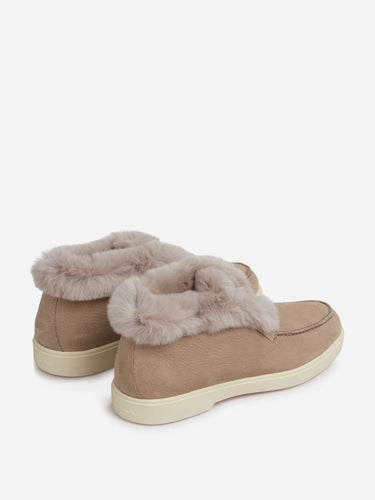 Santoni Mujer Barcelona Botines Mocasines Hadeel color Taupe sku 805-000796 01 - Foto 3