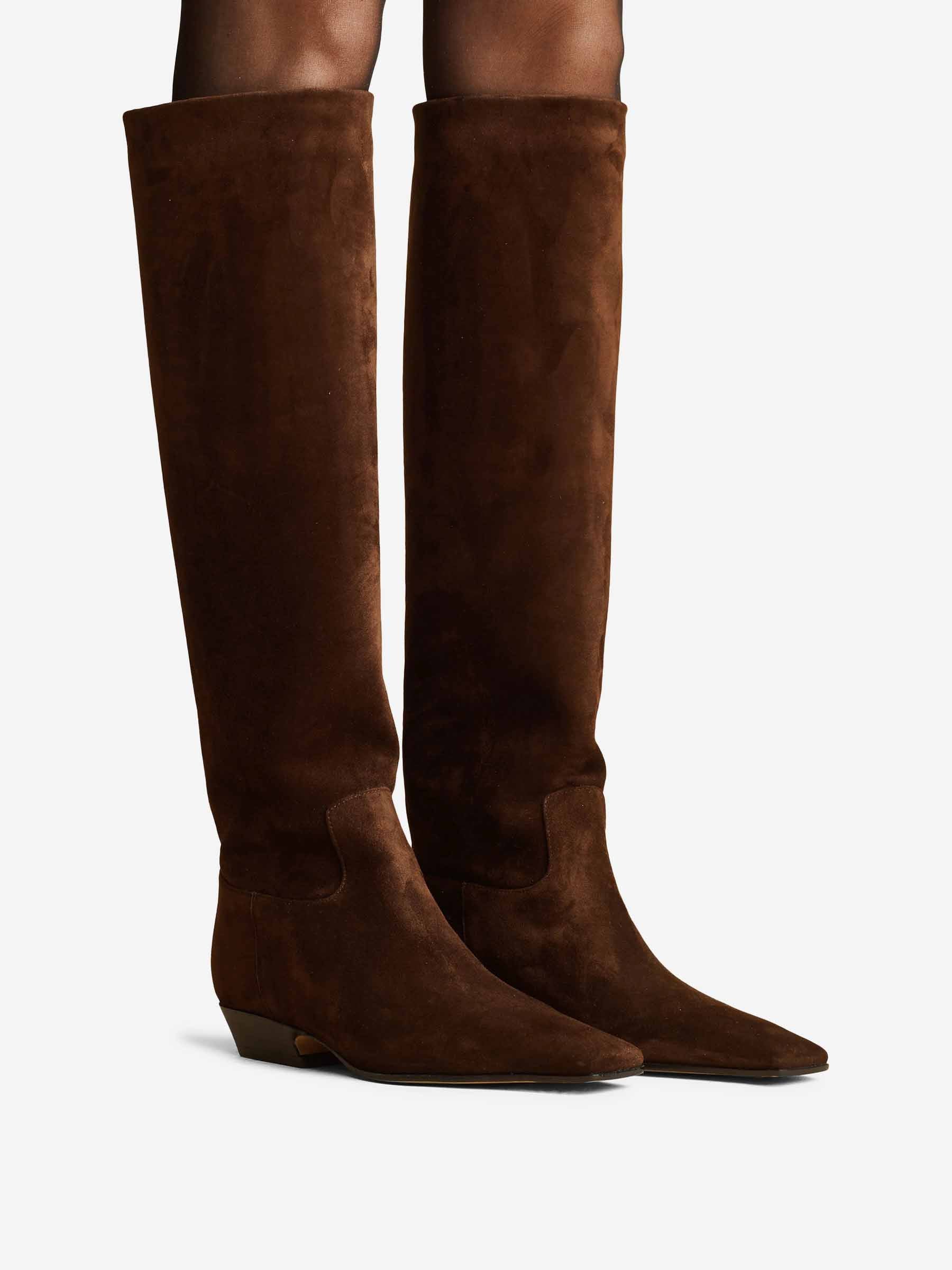 Khaite Mujer Barcelona Botas Altas Marga color Marrón Oscuro sku 805-000803 01 - Foto 2