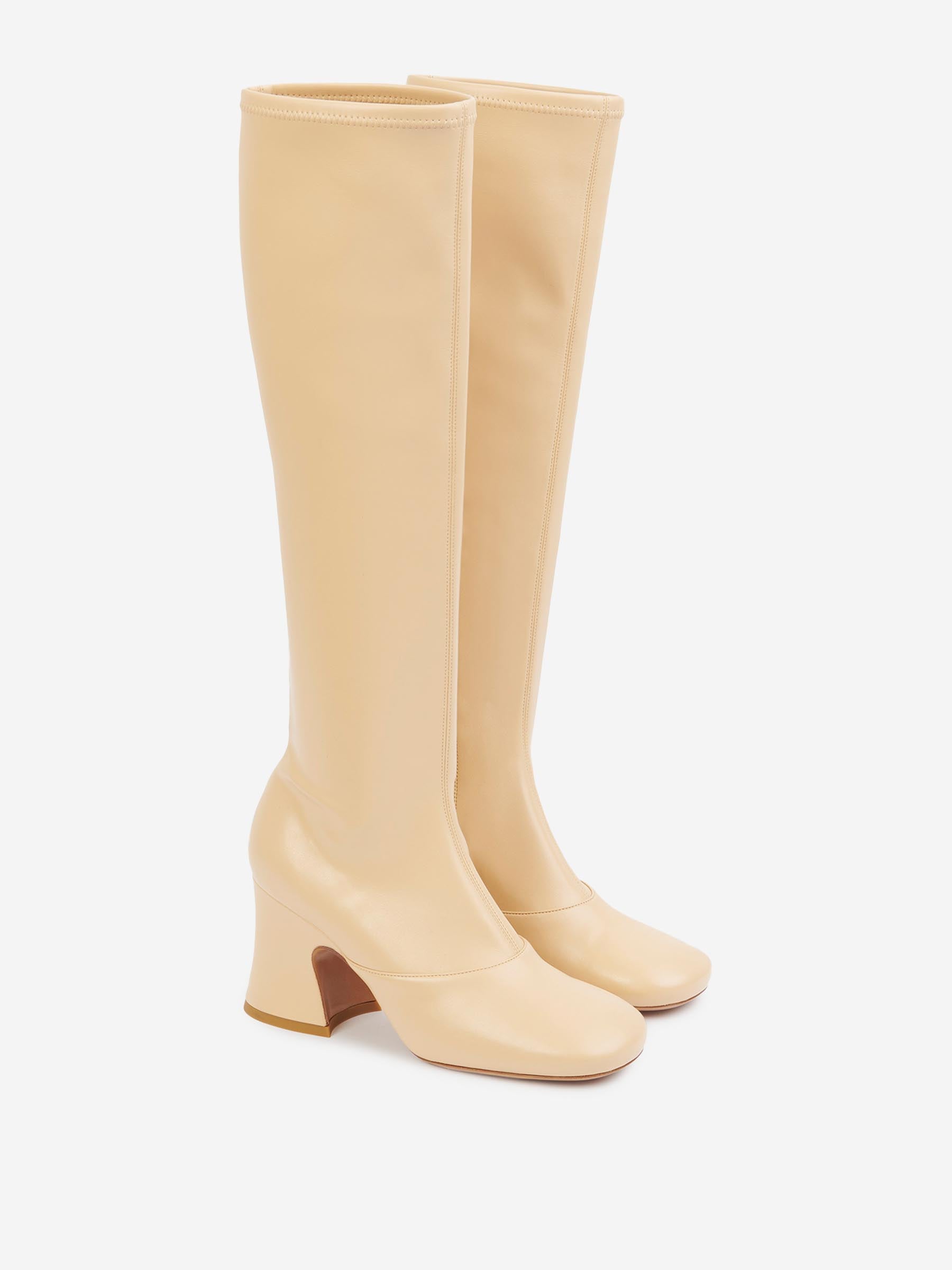 Chloé Mujer Barcelona Botas Tacón Janis color Beige sku 805-000812 01 - Foto 2