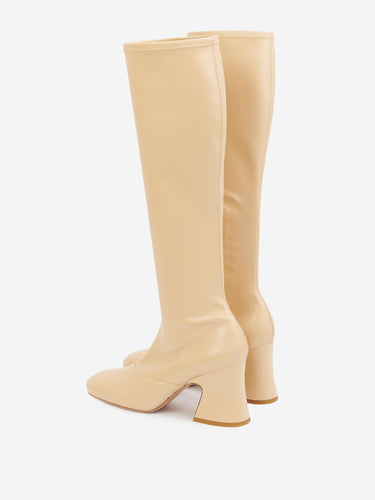 Chloé Mujer Barcelona Botas Tacón Janis color Beige sku 805-000812 01 - Foto 3