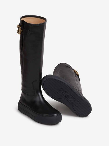Chloé Mujer Barcelona Botas Altas Delia color Negro sku 805-000838 01 - Foto 4