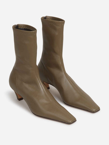 Khaite Mujer Barcelona Botines Arizona Stretch Ankle color Verde Militar sku 805-000849 01 - Foto 2