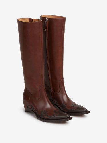 Maison Margiela Mujer Barcelona Botas Altas Western color Marrón Oscuro sku 805-000879 01 - Foto 2