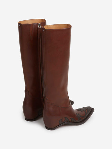 Maison Margiela Mujer Barcelona Botas Altas Western color Marrón Oscuro sku 805-000879 01 - Foto 3