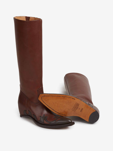 Maison Margiela Mujer Barcelona Botas Altas Western color Marrón Oscuro sku 805-000879 01 - Foto 4