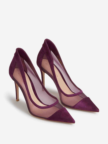 Gianvito Rossi Mujer Barcelona Salones Ante Malla color Púrpura sku 805-000882 01 - Foto 2