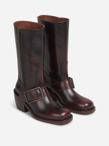 Dries Van Noten Mujer Barcelona Botas Piel Hebilla color Marrón Oscuro sku 805-000886 01 - Foto 2