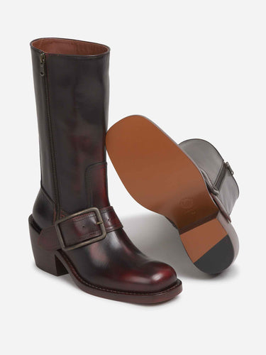 Dries Van Noten Mujer Barcelona Botas Piel Hebilla color Marrón Oscuro sku 805-000886 01 - Foto 4