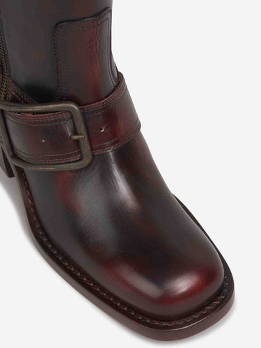 Dries Van Noten Mujer Barcelona Botas Piel Hebilla color Marrón Oscuro sku 805-000886 01 - Foto 5