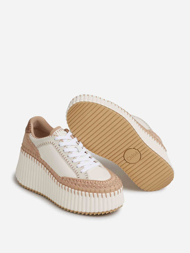 Chloé Mujer Barcelona zapatillas Cuña Nama color Beige sku 806-000419 01 - Foto 4