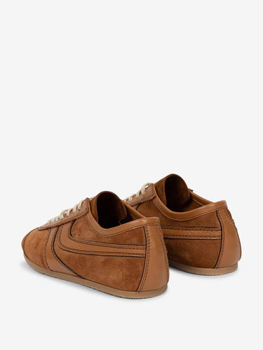 Dries Van Noten Mujer Barcelona Sneakers Paneles Ante color Marrón sku 806-000427 01 - Foto 3