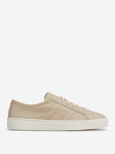 Santoni Mujer Barcelona zapatillas Piel Logo color Beige sku 806-000451 01 - Foto 1