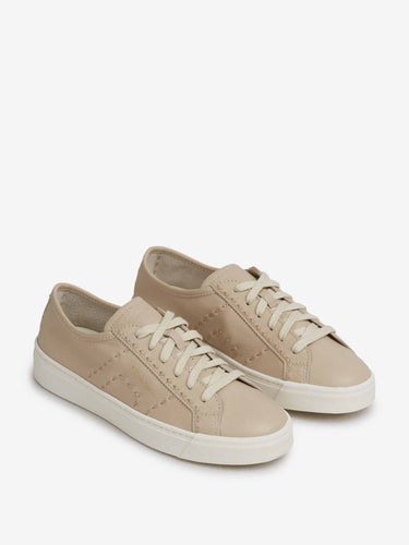 Santoni Mujer Barcelona zapatillas Piel Logo color Beige sku 806-000451 01 - Foto 2
