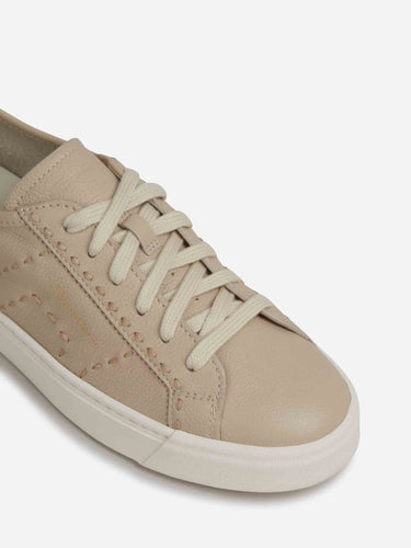 Santoni Mujer Barcelona zapatillas Piel Logo color Beige sku 806-000451 01 - Foto 5