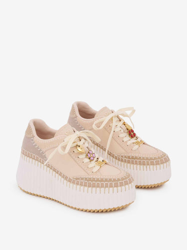 Chloé Mujer Barcelona Zapatillas Deportivas Plataforma Nama color Beige sku 806-000458 01 - Foto 2