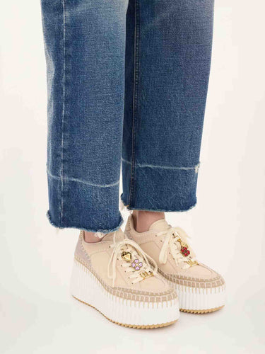 Chloé Mujer Barcelona Zapatillas Deportivas Plataforma Nama color Beige sku 806-000458 01 - Foto 4