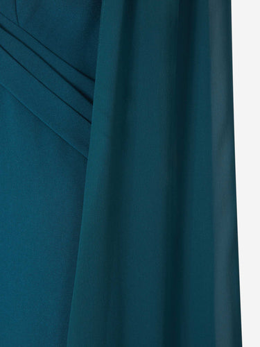 Roland Mouret Vestido Maxi Crepé Capas color Azul sku 732-001393 01 - Foto 4