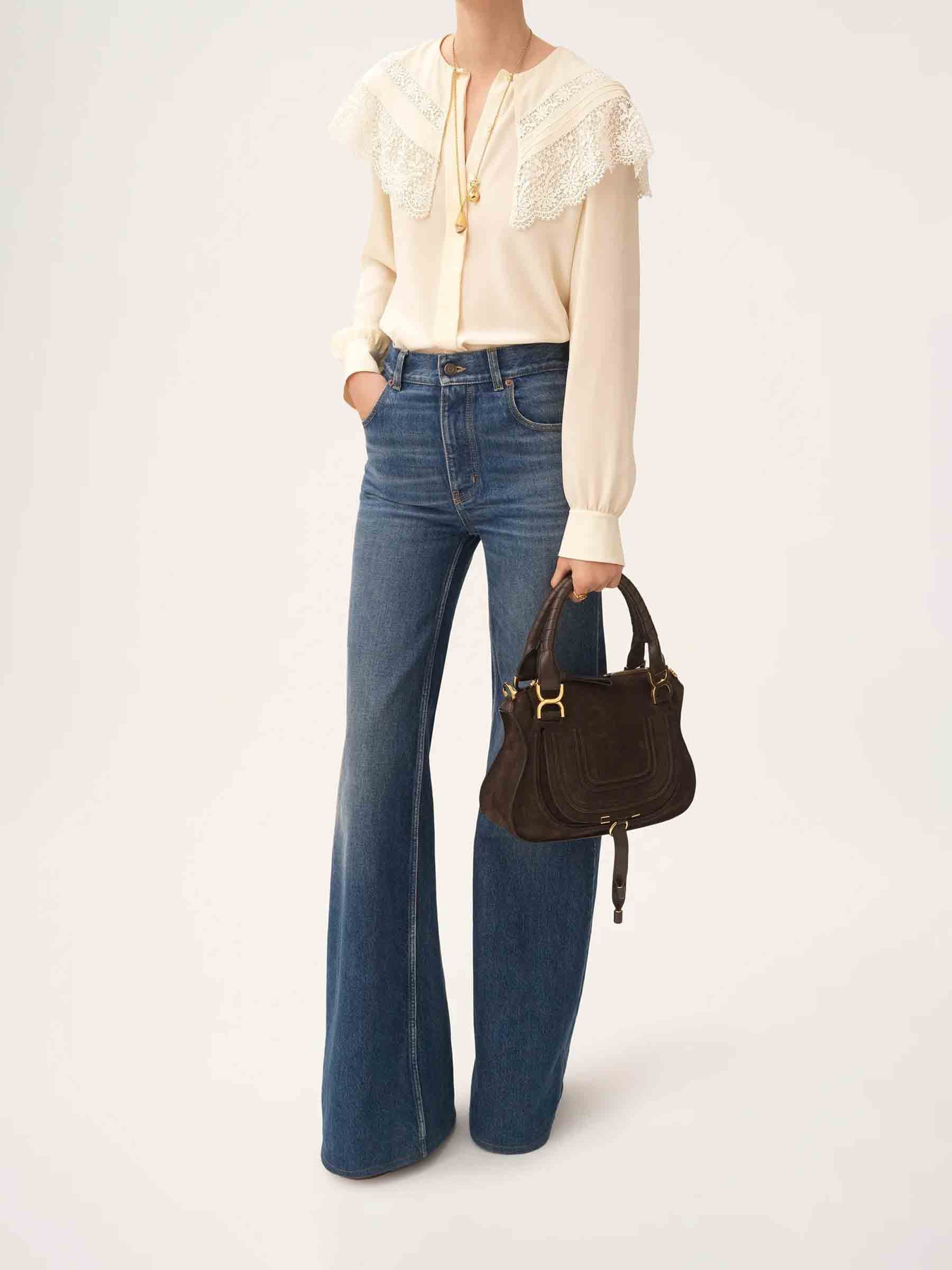 Chloé Mujer Barcelona Bolso Marcie Ante color Marrón Oscuro sku 810-008209 01 - Foto 2